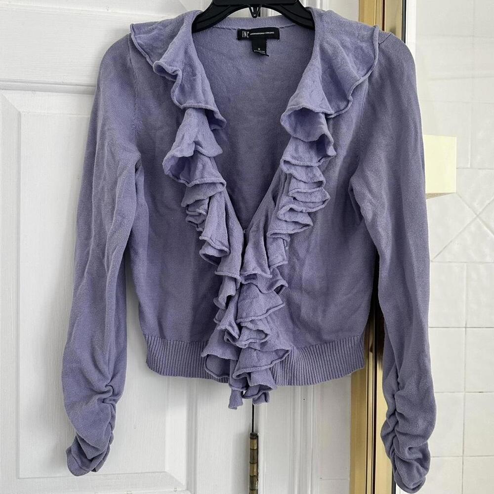 INC International Concepts Women's Purple Cardigan